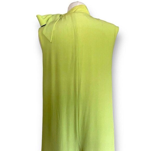 Vintage 1960s Elizabeth Arden Womens Jumpsuit Sz Large Lime Green Wide Leg Mod - Picture 13 of 14